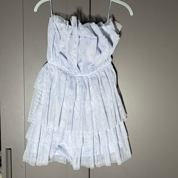 The Post ~ Tulle Mini Dress ~ Size Extra Small ~ Color Light Blue - Picture 1 of 5